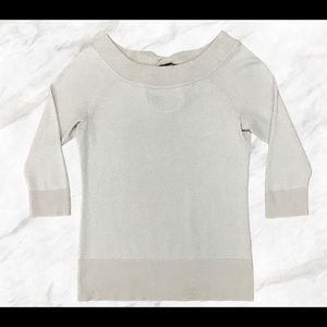 WHBM Boat Neck 3/4 Length Sleeve Sweater